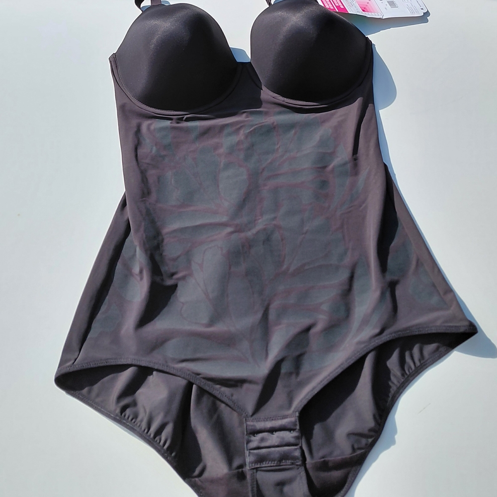 MAIDENFORM Women's Lightweight Ultra Firm Black Bodyshaper - 2XL